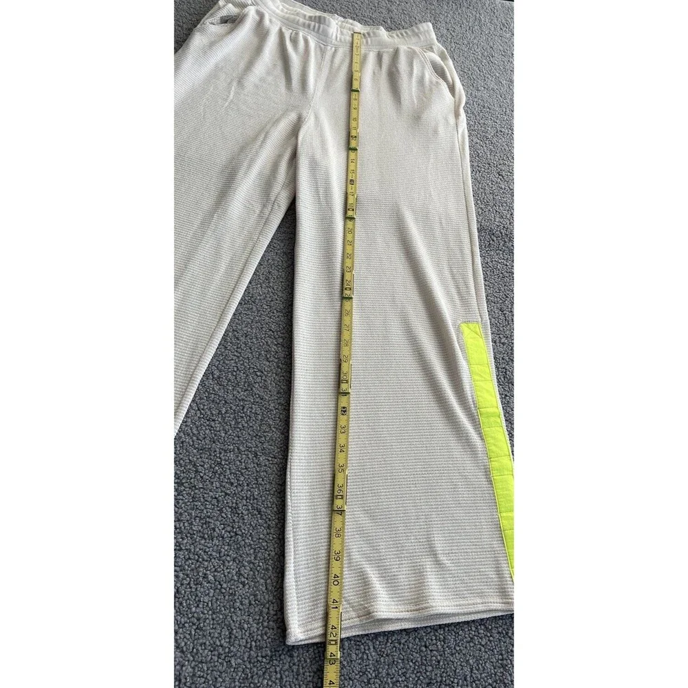 Free People Movement Pants Snow Day Thermal Wide Leg Ivory Boho Retro Large New